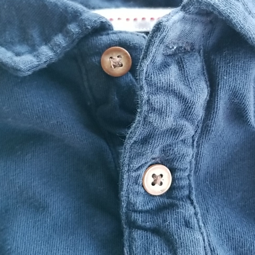 Sonoma navy blue short sleeve baseball shirt 12mo - Picture 8 of 8